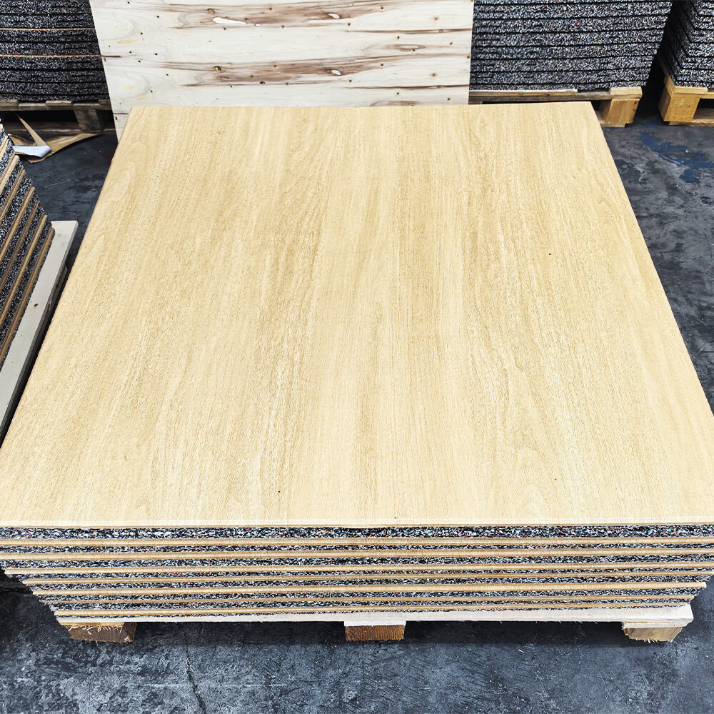 20mm Thick Wood Grain Free Weight Area Gym Rubber Flooring Mat