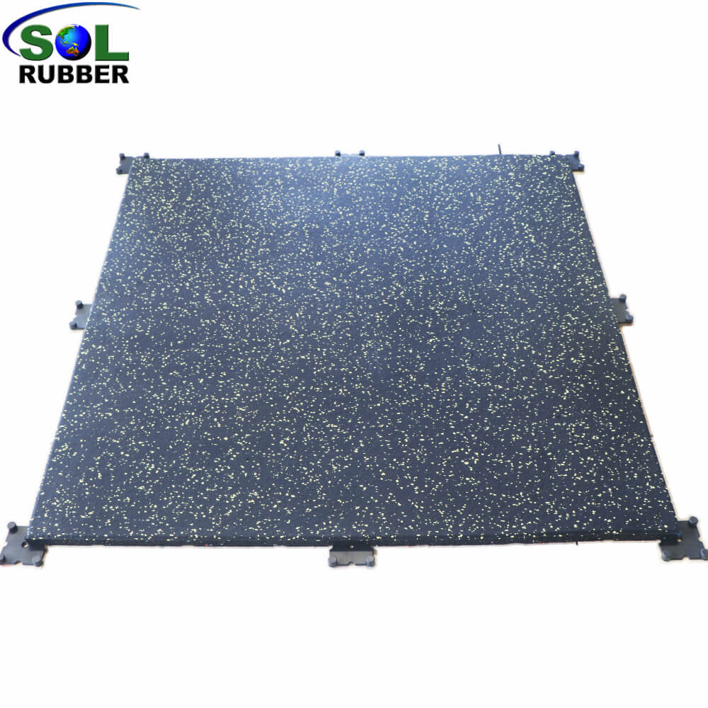 20mm Laminated Fitness Interlocking Rubber Gym Flooring Mat