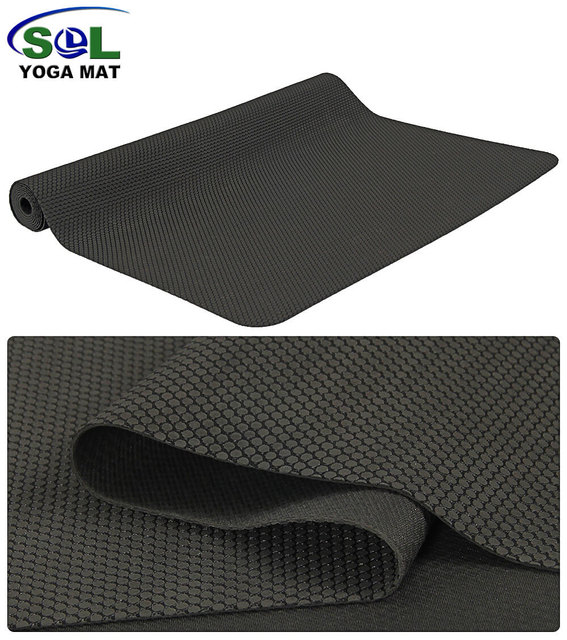 5mm Grid Layer Bottom 100% Rubber Yoga Mat