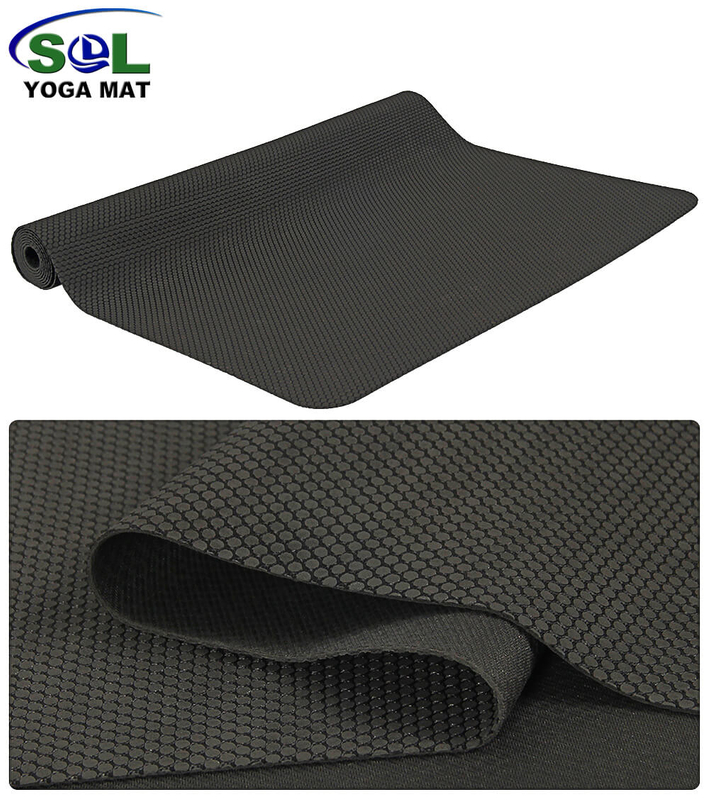 5mm Grid Layer Bottom 100% Rubber Yoga Mat