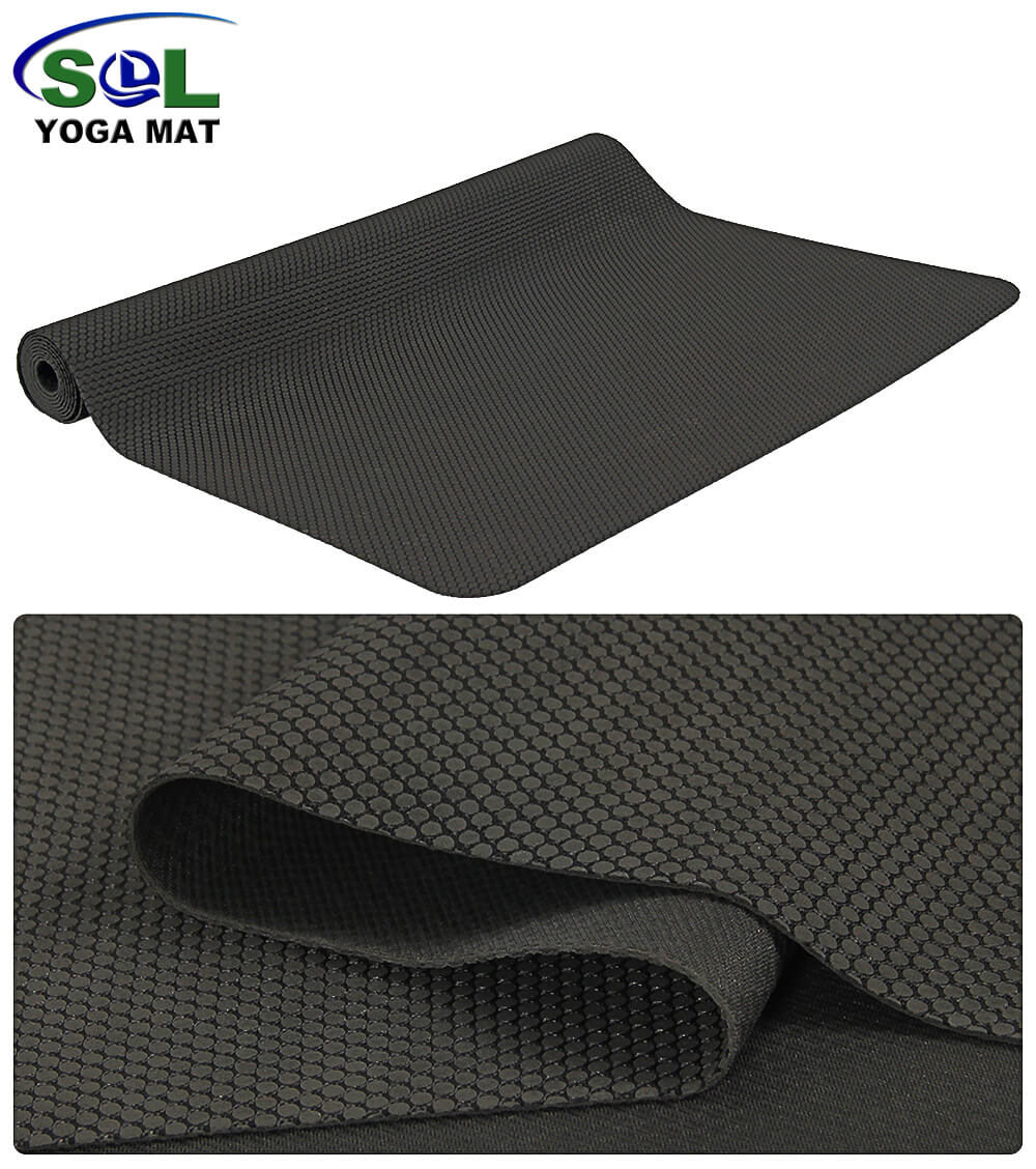 5mm Grid Layer Bottom 100% Rubber Yoga Mat