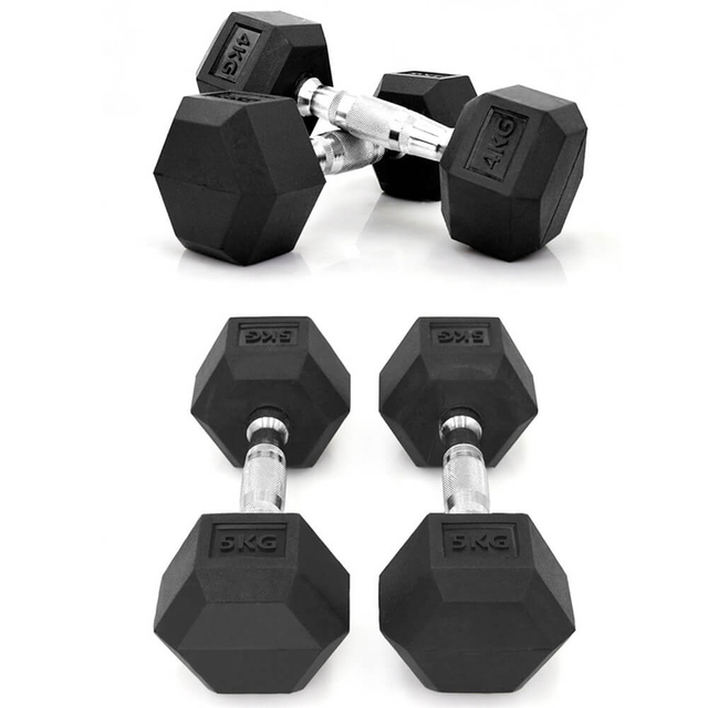 Wholesale Gym Accessories Crossfit Rubber Hex Dumbbell