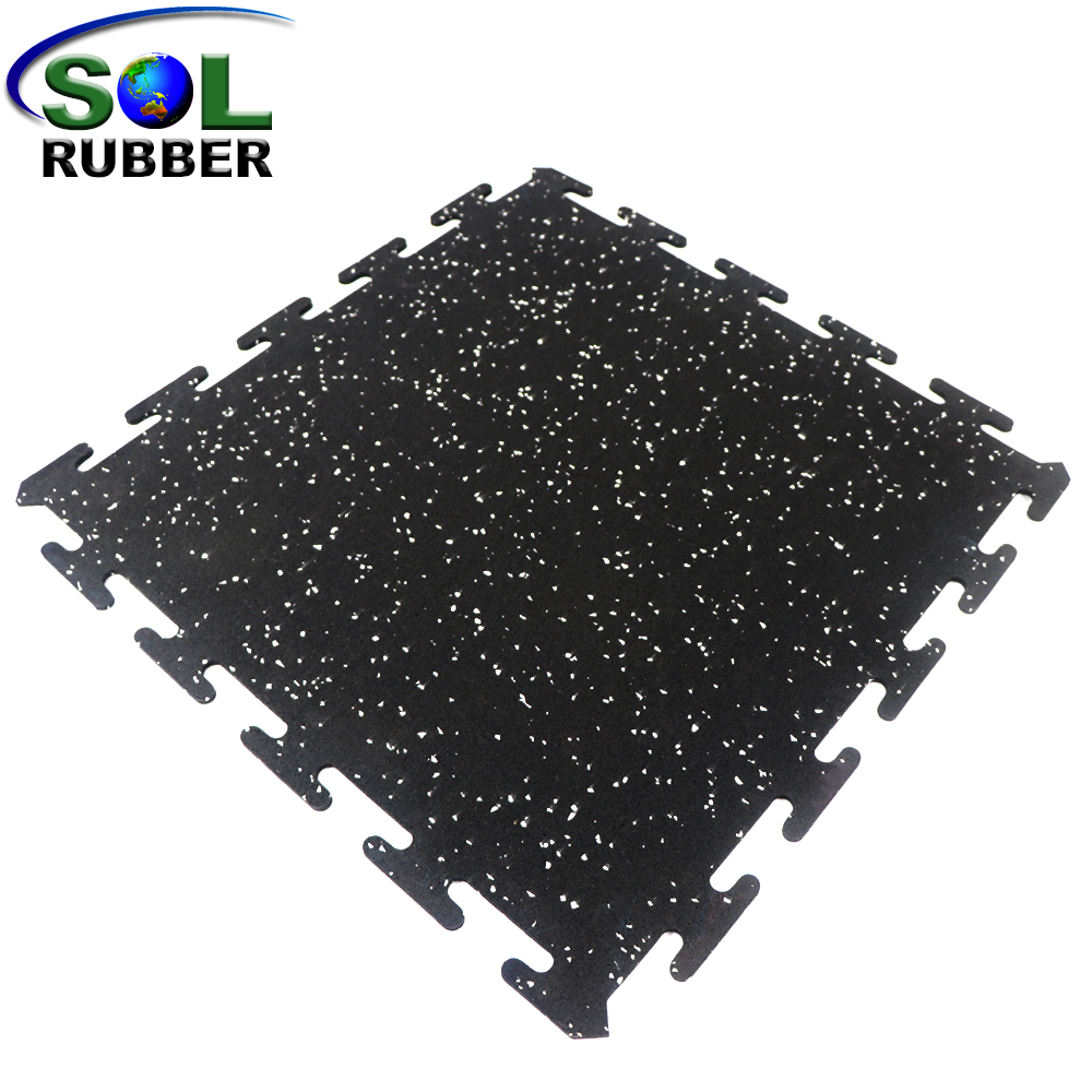5mm Fitness Interlocking Rubber Flooring Mat for Gym
