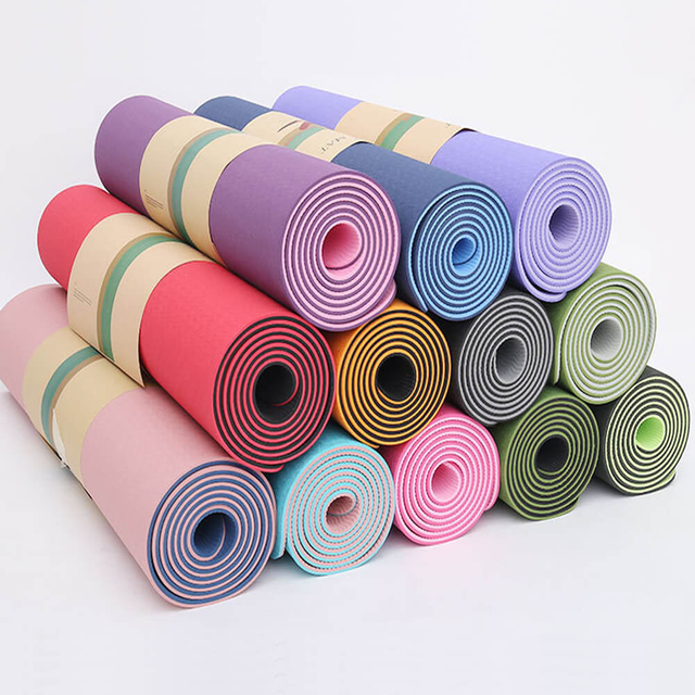 New Fashion Black Rubber Black TPE Mat PU Yoga Mat for Pilates
