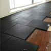 15mm All Black Double Layer Home Fitness Rubber Gym Tile