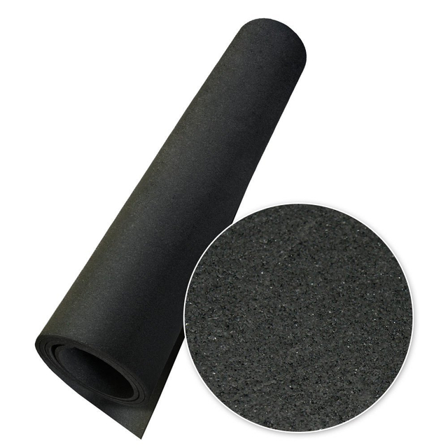 10mm Black Color Commercial Fitness Rubber Gym Flooring Rolls