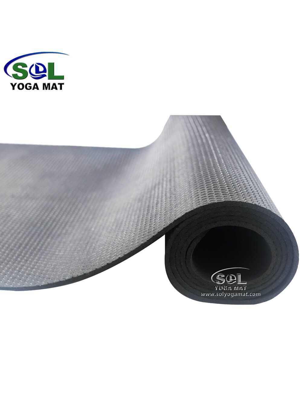 5mm Grid Layer Bottom 100% Rubber Yoga Mat