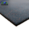 15mm Double Layer Black with 10% EPDM Flecks Rubber Gym Tiles