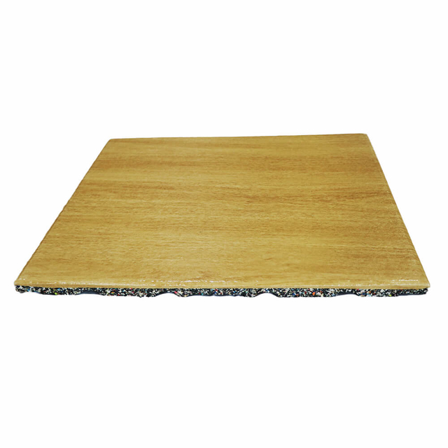 20mm Thick Wood Grain Free Weight Area Gym Rubber Flooring Mat