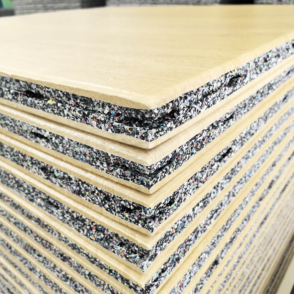 20mm Thick Wood Grain Free Weight Area Gym Rubber Flooring Mat