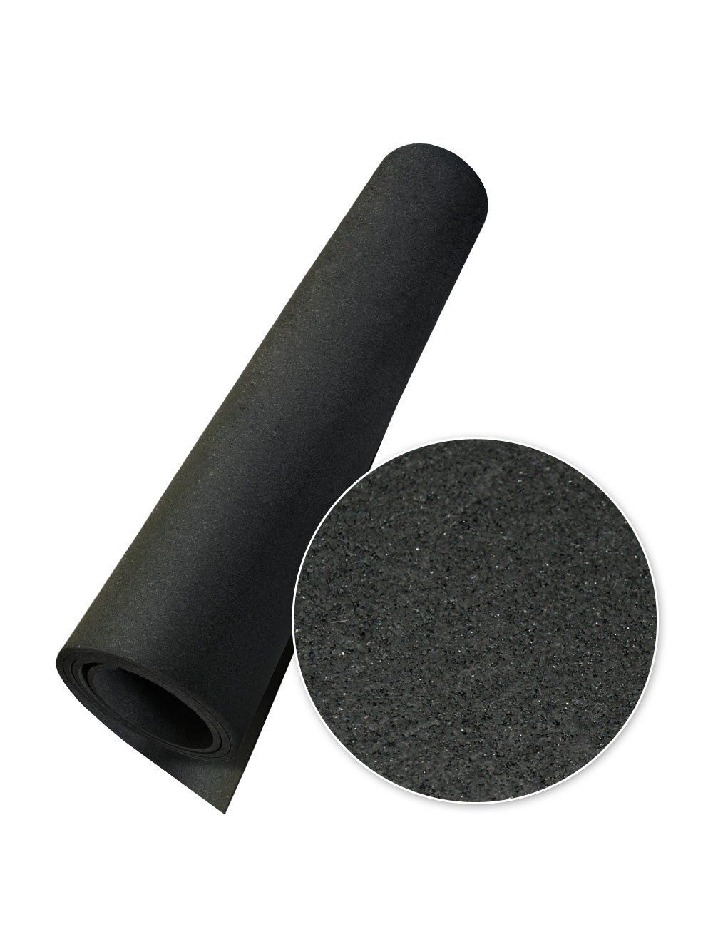 8mm High Impact Fitness Black Rubber Gym Flooring Rolls