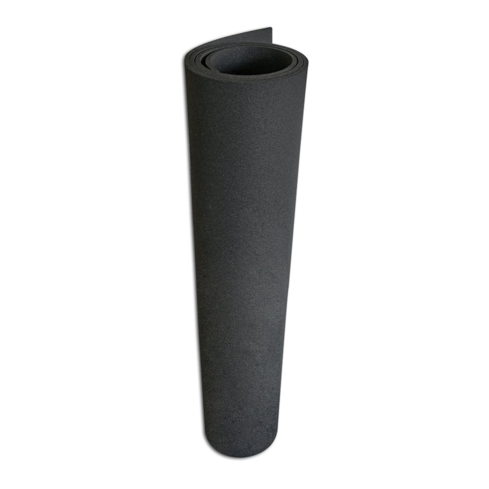 12mm High Impact Fitness Black Rubber Gym Flooring Rolls