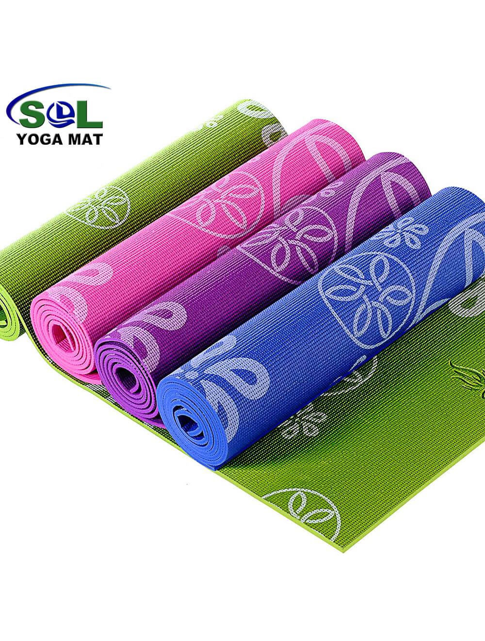 Customized Screen Printing 5mm Fitness Equipment PVC Yoga Mat