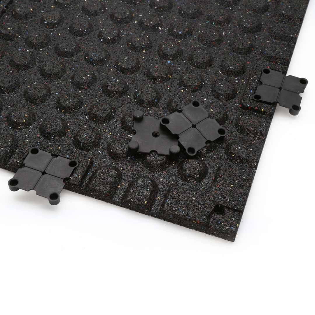 20mm Laminated Fitness Interlocking Rubber Gym Flooring Mat