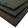 15mm Double Layer Black with 10% EPDM Flecks Rubber Gym Tiles