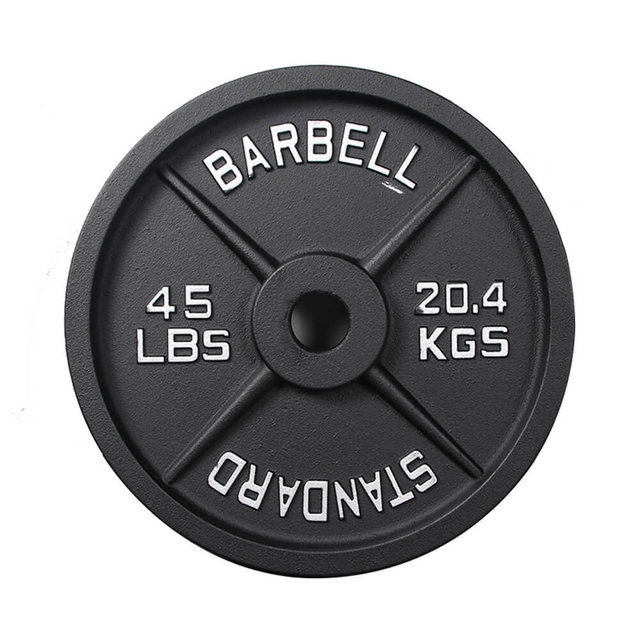 Gym Fitness Olympic Barbell Cast Iron Bumper Weight Plate
