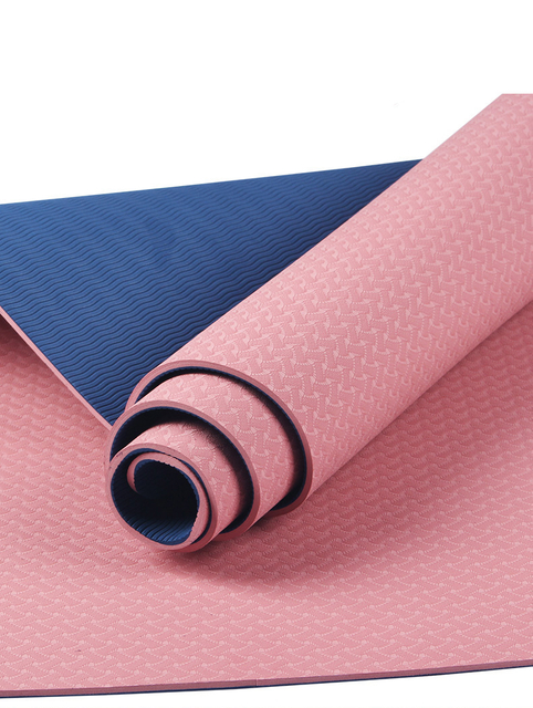 6MM Eco-friendly Double Layer TPE Yoga Mat