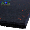 15mm Double Layer Black with 10% EPDM Flecks Rubber Gym Tiles