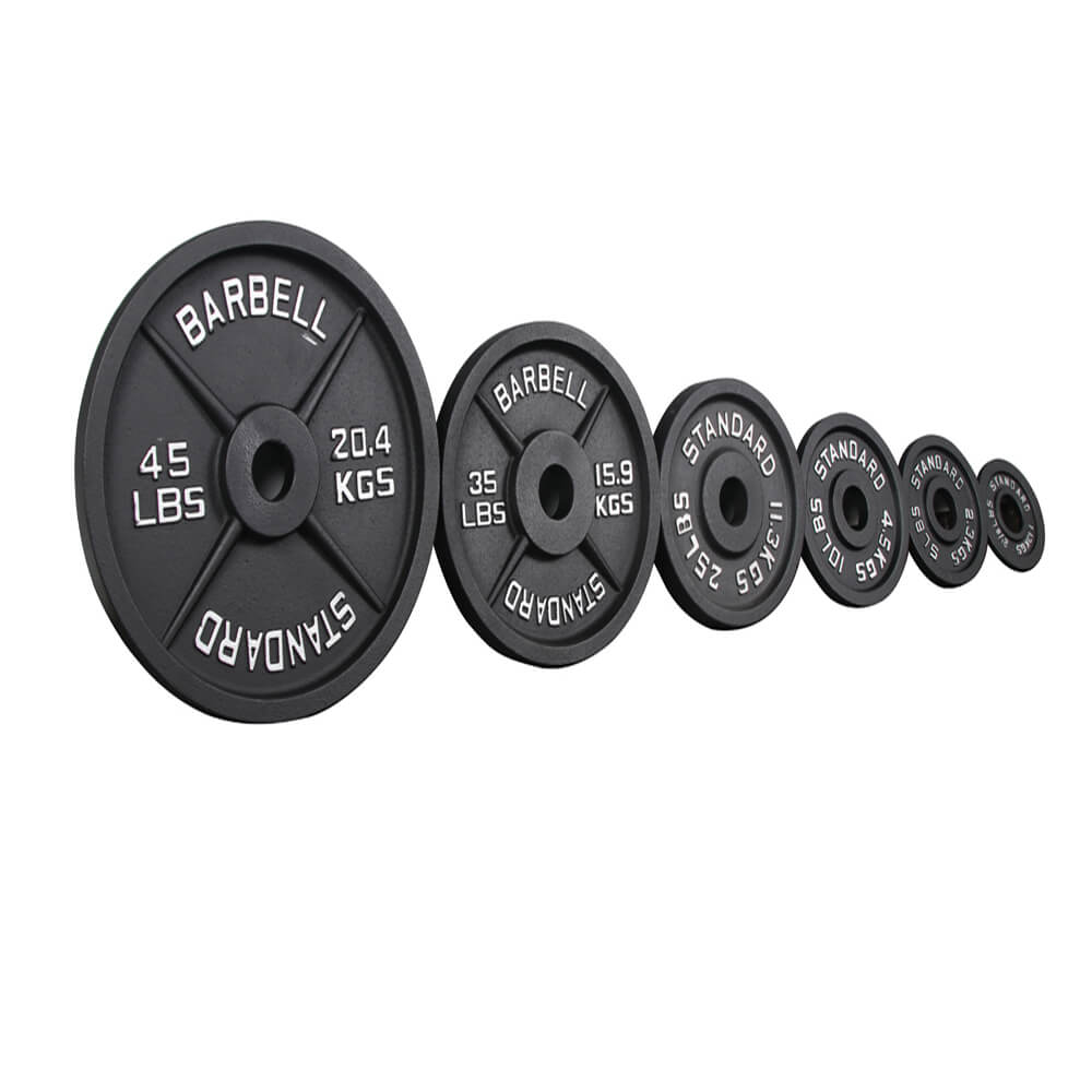 Gym Fitness Olympic Barbell Cast Iron Bumper Weight Plate