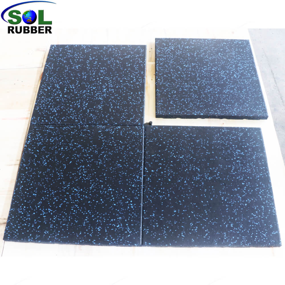 20mm Laminated Fitness Interlocking Rubber Gym Flooring Mat