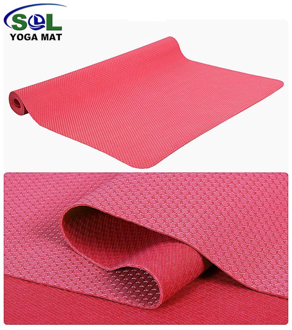 5mm Grid Layer Bottom 100% Rubber Yoga Mat