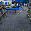 15mm Double Layer Black with 10% EPDM Flecks Rubber Gym Tiles