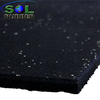 15mm Double Layer Black with 10% EPDM Flecks Rubber Gym Tiles