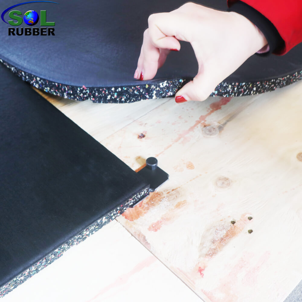 20mm Laminated Fitness Interlocking Rubber Gym Flooring Mat