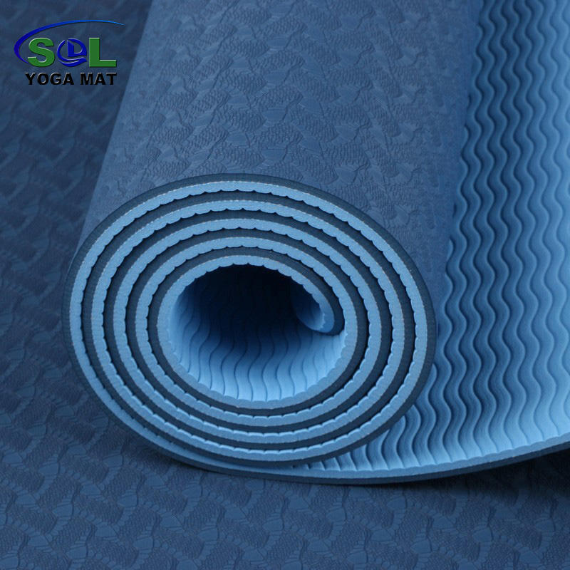6MM Eco-friendly Double Layer TPE Yoga Mat