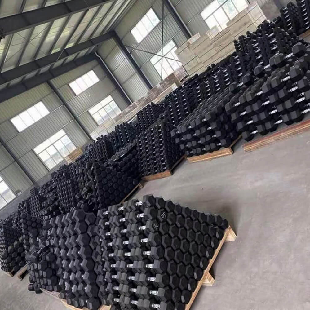 Wholesale Gym Accessories Crossfit Rubber Hex Dumbbell