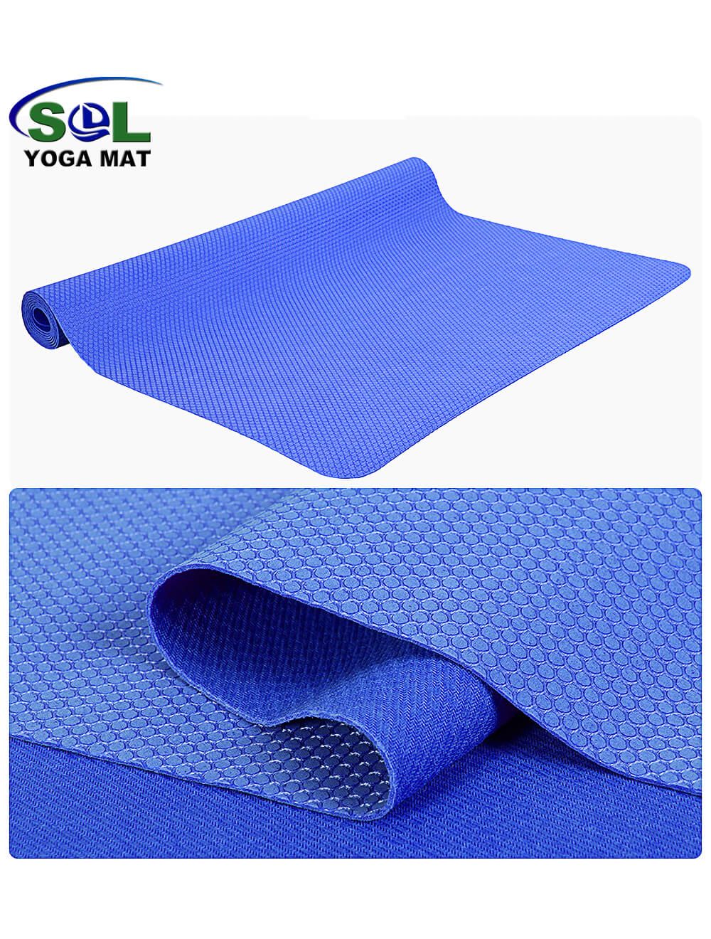 5mm Grid Layer Bottom 100% Rubber Yoga Mat
